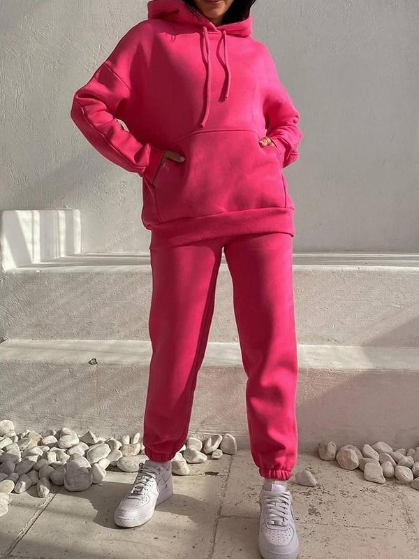 Conjunto de Moletom Florelle Vermelho rosado P (BR 38-40)