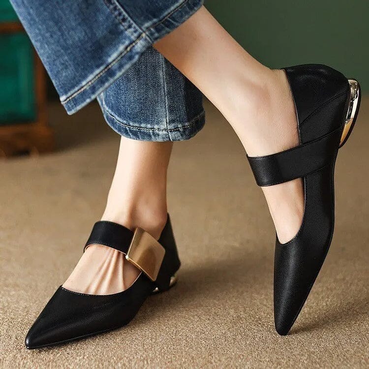 Sapato Feminino de Camurça Bico Fino - Udine Florelle