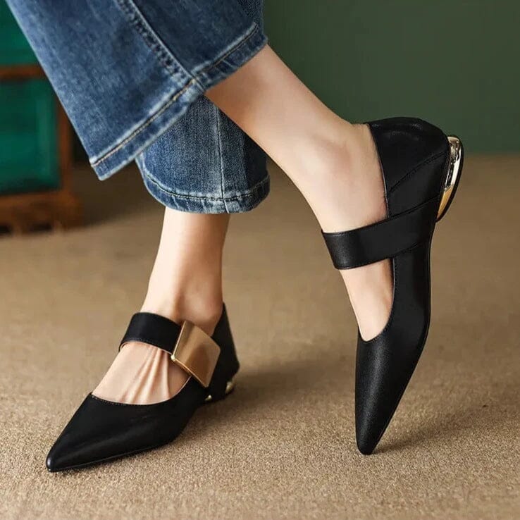 Sapato Feminino de Camurça Bico Fino - Udine Florelle