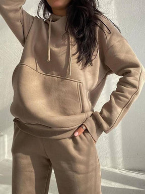 Conjunto de Moletom Florelle Cáqui P (BR 38-40) 