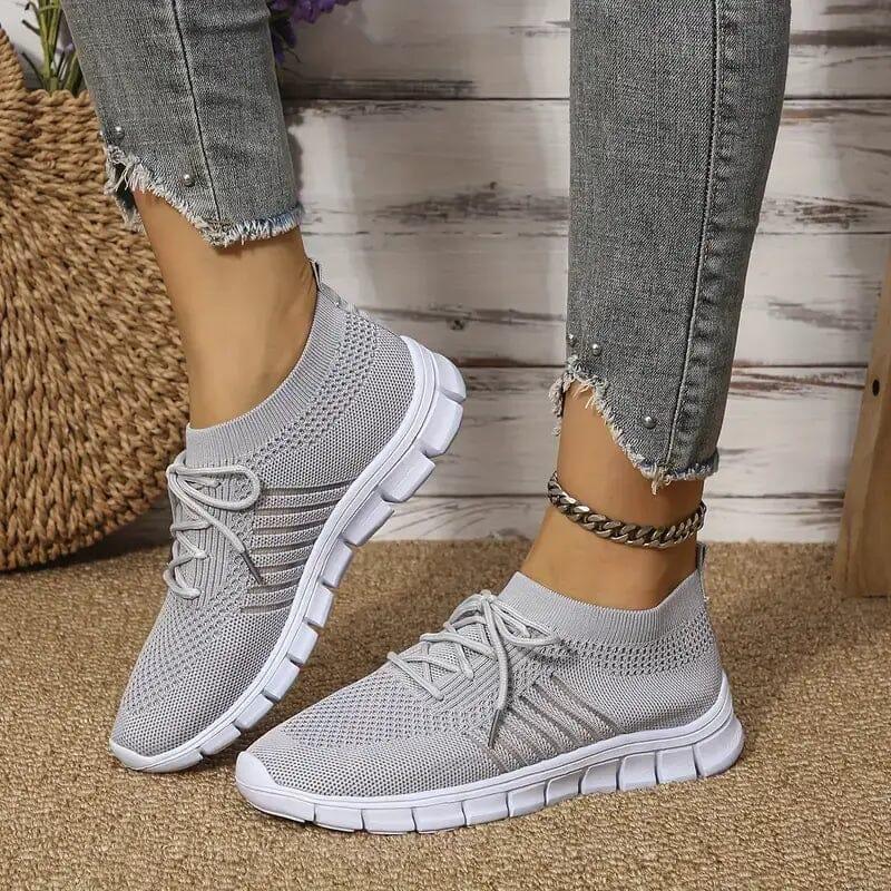 Tênis Feminino Anatômico - Comfort Florelle Cinza 33 
